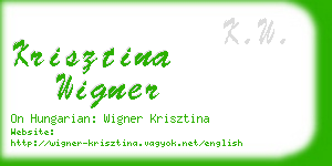 krisztina wigner business card